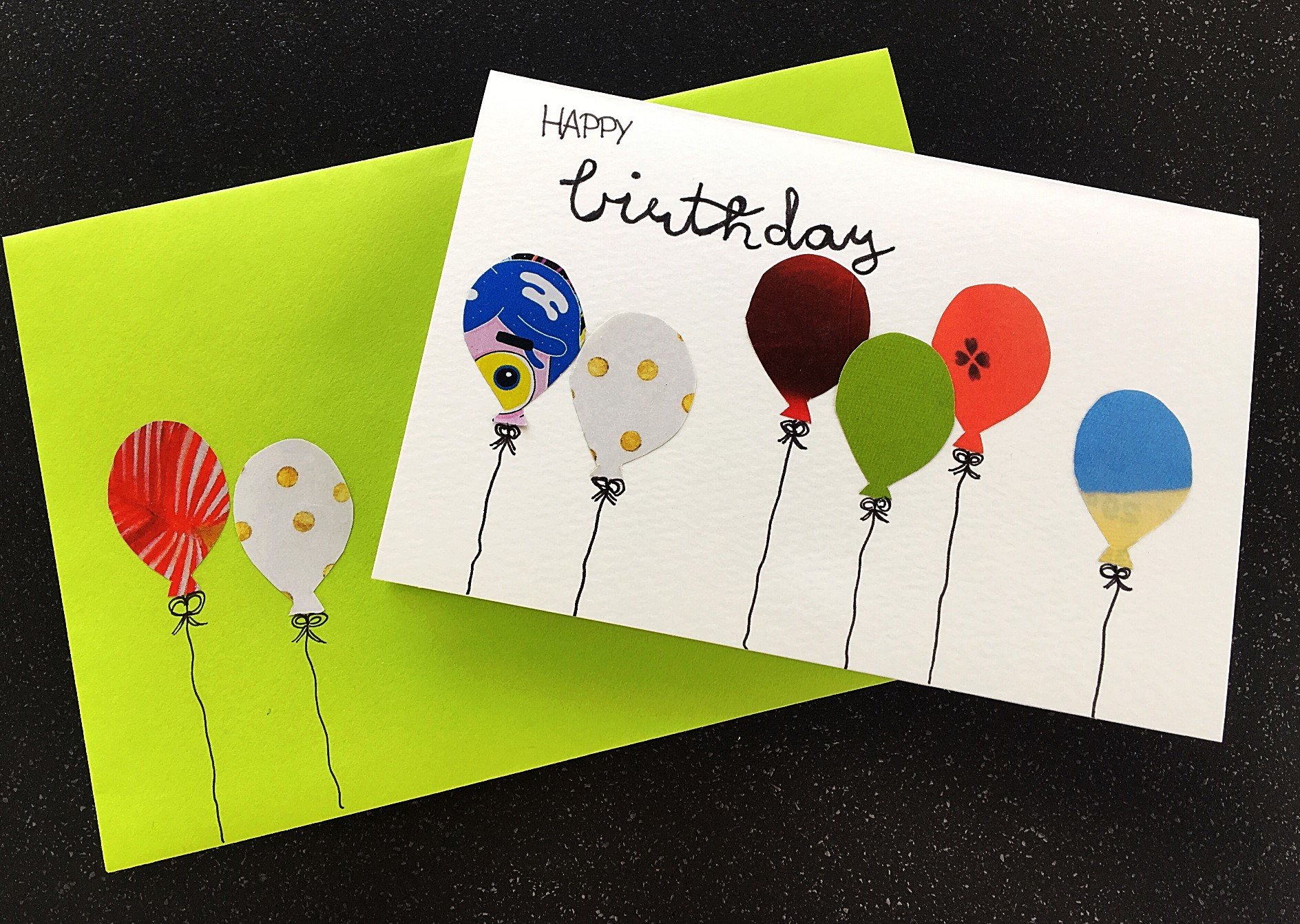 IMG 9549 - Geburtstagskarte mit Luftballons basteln
