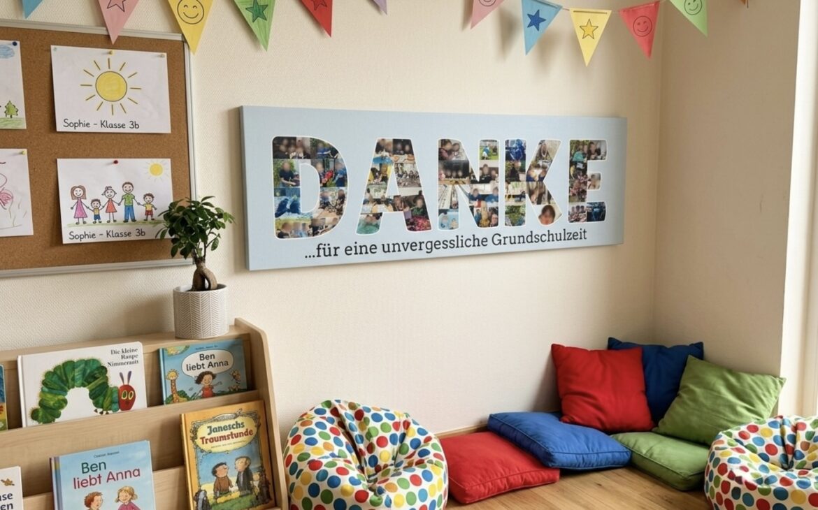geschenk lehrer fotocollage klasse 1170x730 - Abschiedsgeschenk f&uuml;r Kindergarten und Schule: Pers&ouml;nliche Fotocollage f&uuml;r Erzieher und Lehrer