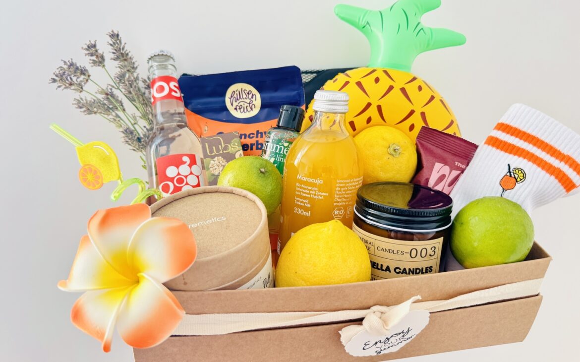 geschenkbox sommer selber machen 1170x730 - Sommer Geschenk selber machen: Ideen f&uuml;r einen wundersch&ouml;nen Geschenkkorb