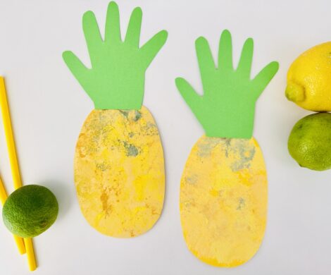 sommerdeko ananas kinder basteln 470x390 - sommerdeko-ananas-kinder-basteln