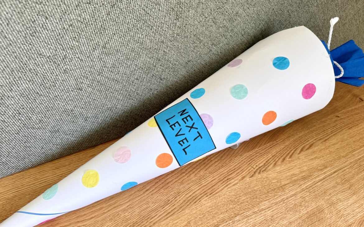 schultuete 5 klasse next level 1170x730 - Schult&uuml;te 5. Klasse basteln: Einfache Idee zum &Uuml;bertritt