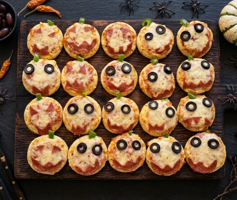 Halloween Pizza: Schneller, herzhafter Snack für die Halloweenparty halloween pizza 800x675 - Halloween Pizza: Schneller, herzhafter Snack für die Halloweenparty