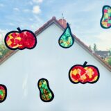 kuerbis fensterbild herbstdeko kinder 160x160 - Zucchini Lasagne mit Hackfleisch: Einfaches Familienrezept
