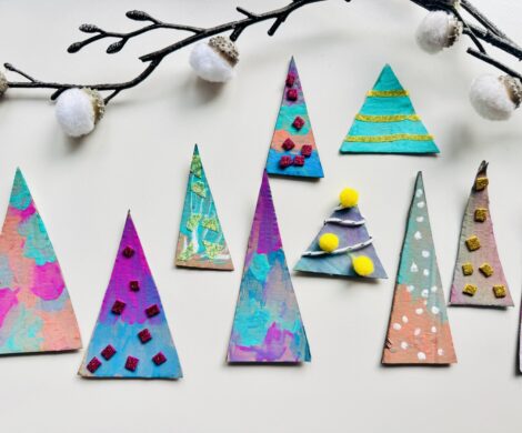 Tannenbaum basteln mit Kindern: Einfache Weihnachtsdeko aus Pappe tannenbaum aus pappe basteln weihnachtsdeko 470x390 - Tannenbaum basteln mit Kindern: Einfache Weihnachtsdeko aus Pappe